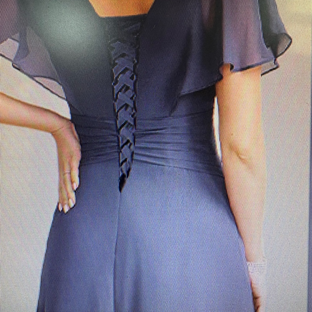 Elegant Blue Evening Dress - Picture 2 of 3